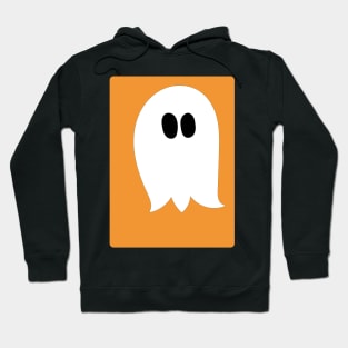 Cute ghost cartoon with BOO text in an orange frame Hoodie